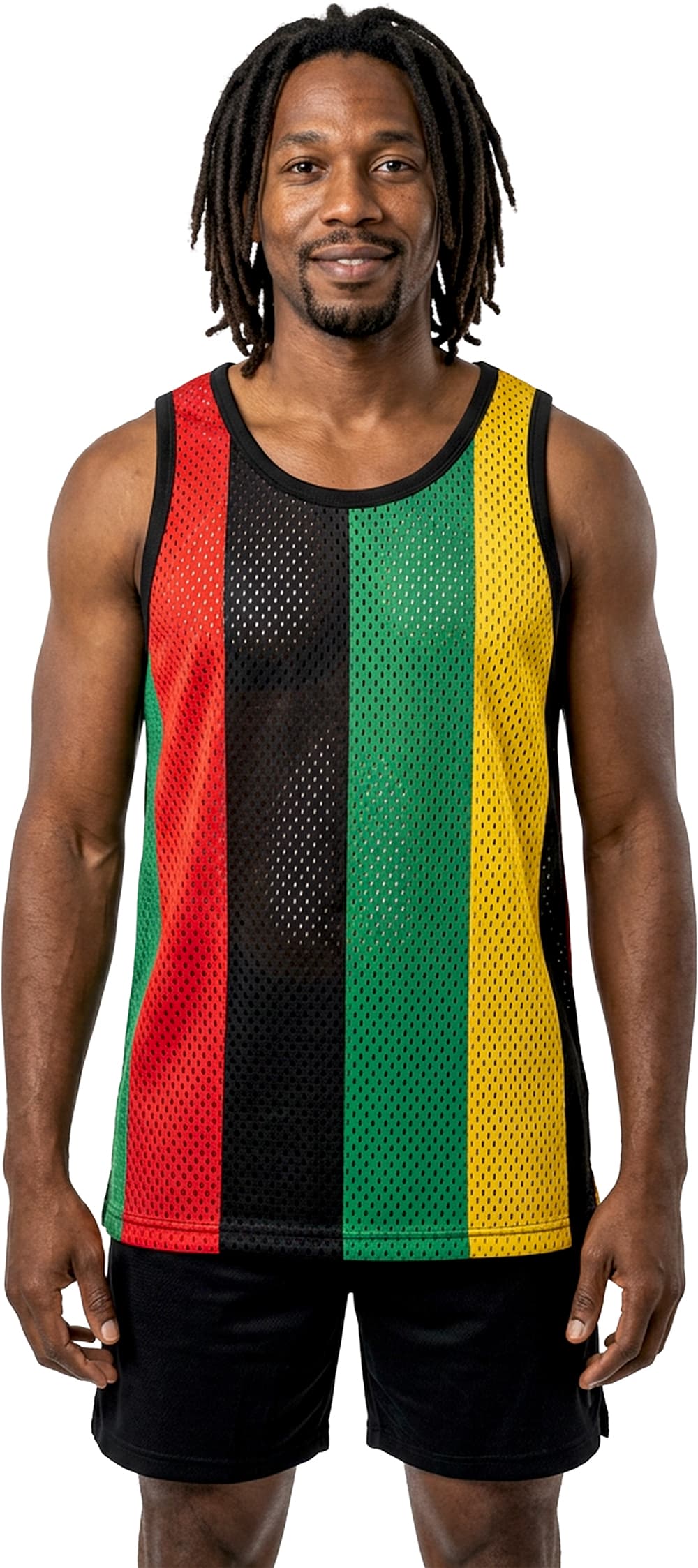 Jamaicansk T-shirt i mesh til herrer
