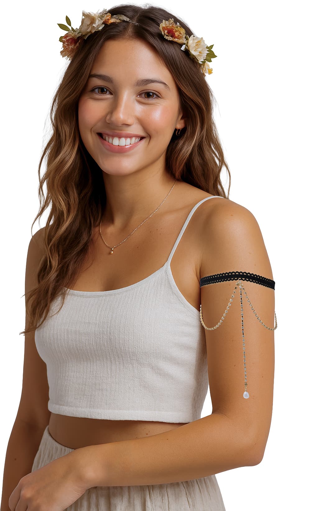 Armring med falske diamanter