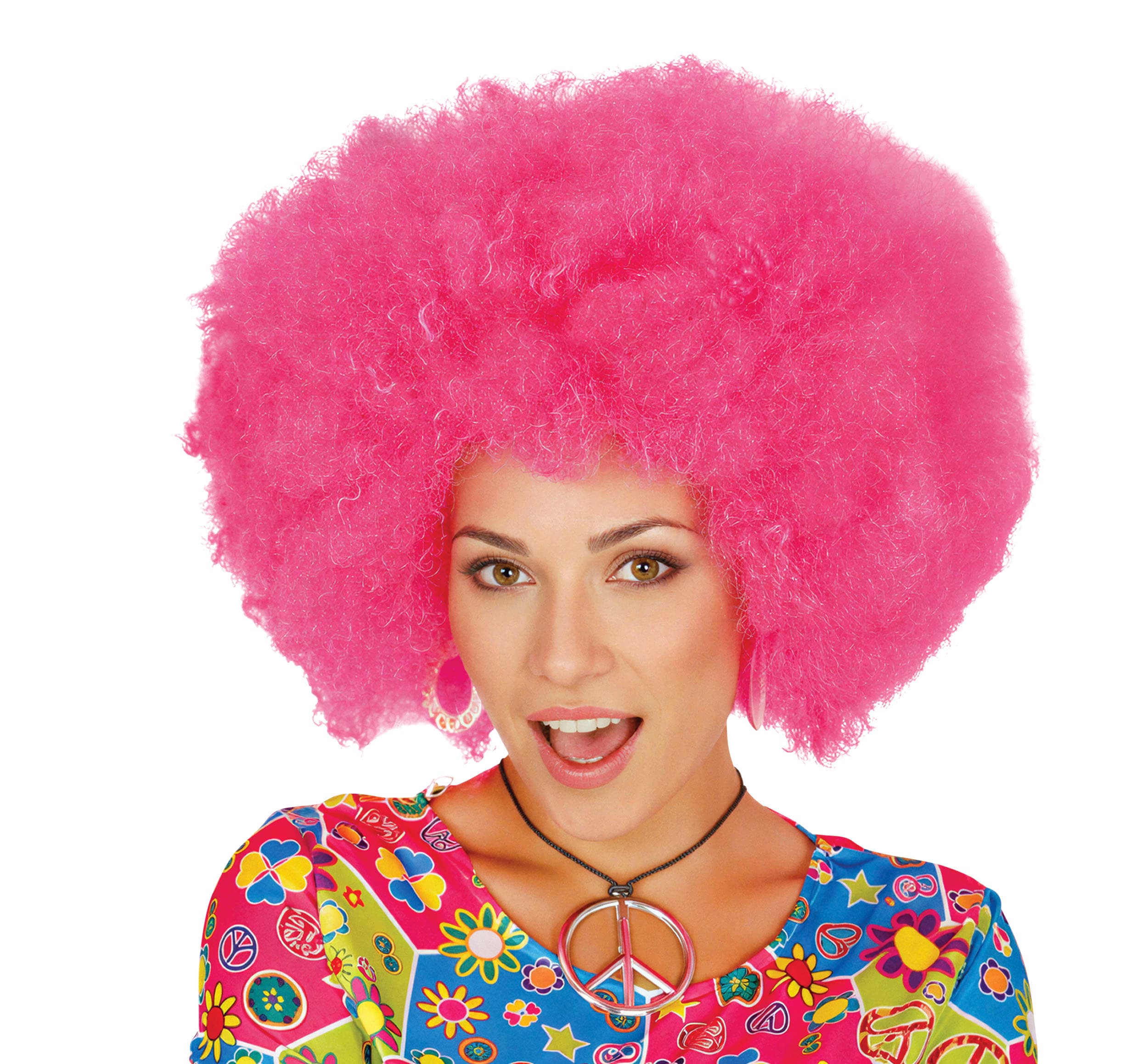 Ekstra afroparyk, pink