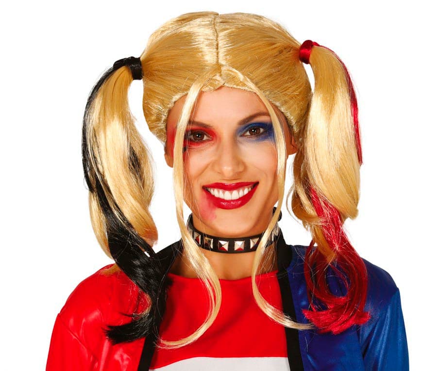 Blond paryk med rottehaler (i æske), til damer