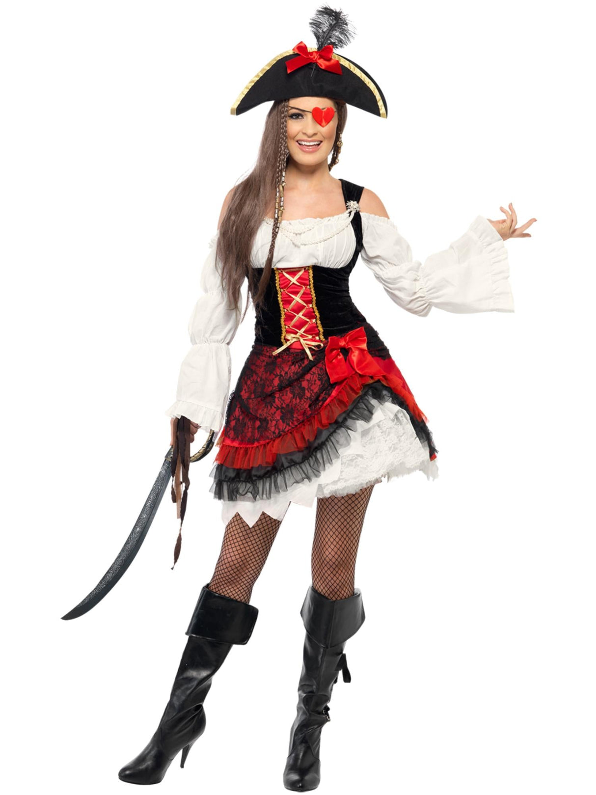 Glamourøs piratkostume til kvinder