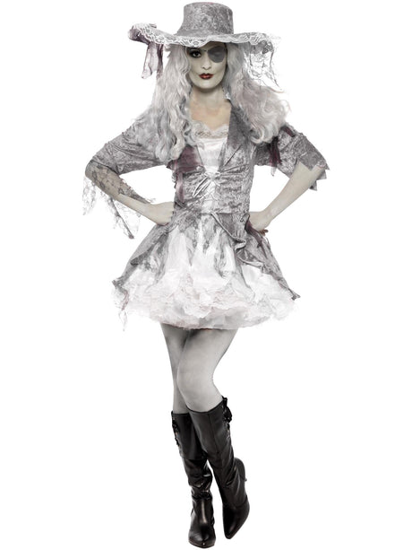 Deluxe spøgelsesskib piratskatkostume