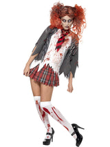 High School Horror Zombie Skolepige Kostume