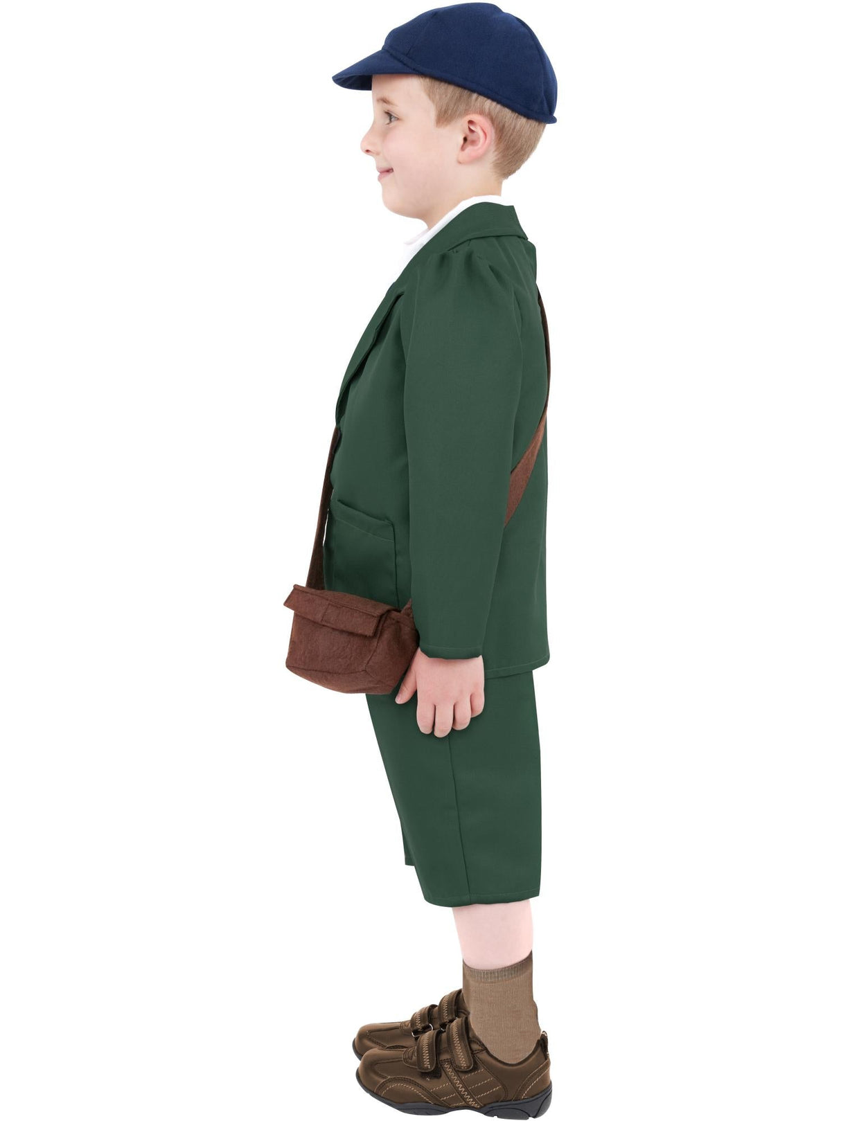 Evakueret drengekostume fra 2. verdenskrig