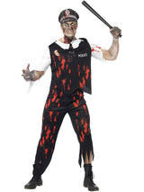 Zombie-politimandkostume