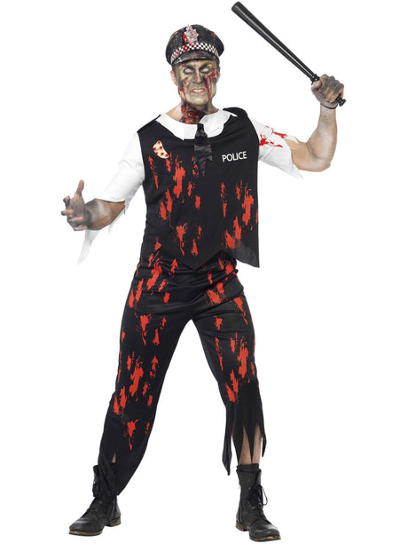 Zombie-politimandkostume