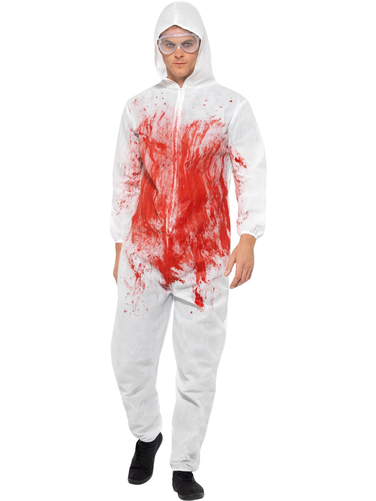 Blodigt retsmedicinsk overall-kostume