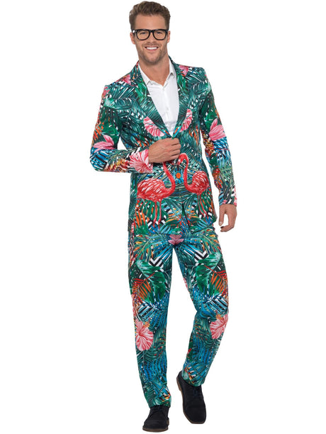 Hawaiiansk tropisk flamingo-dragt