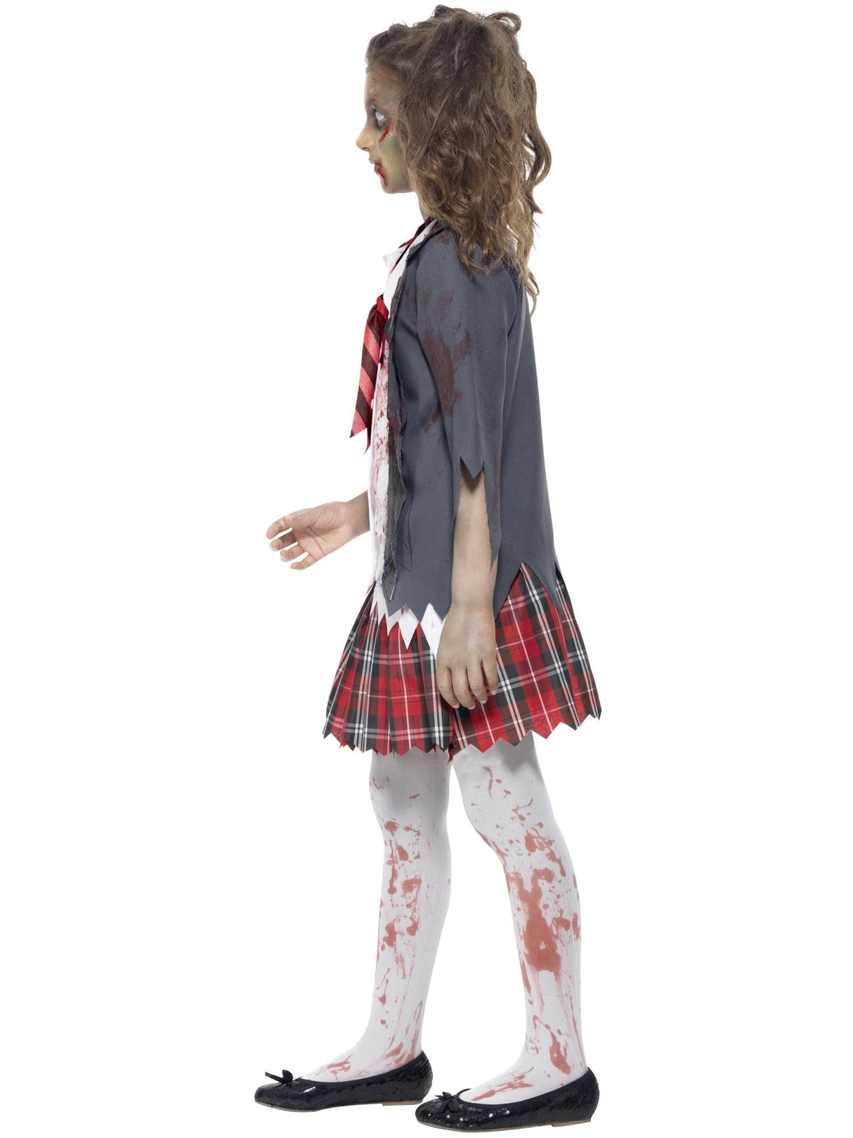 Zombie skolepigekostume