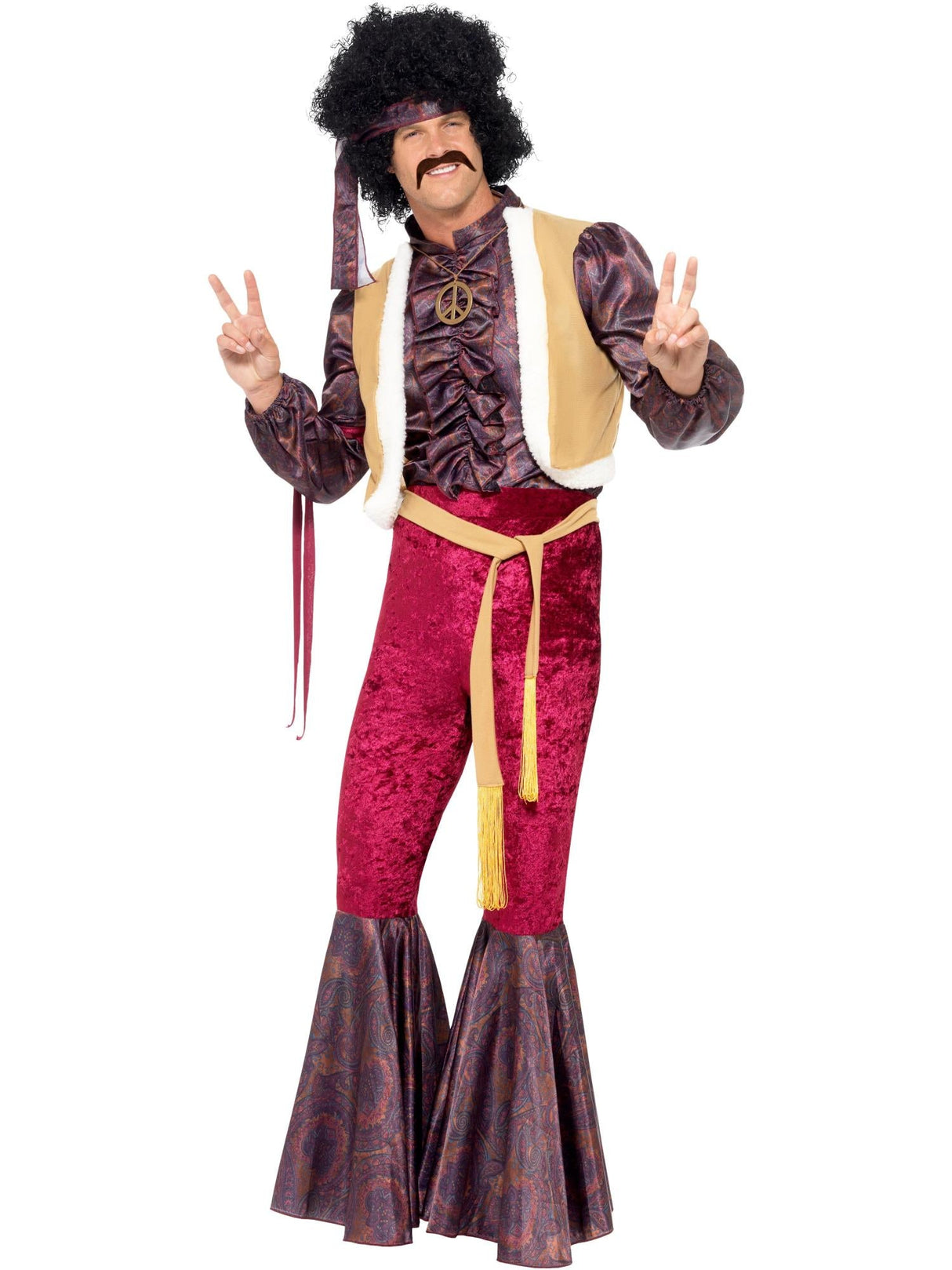 70'er psykedelisk rockerkostume