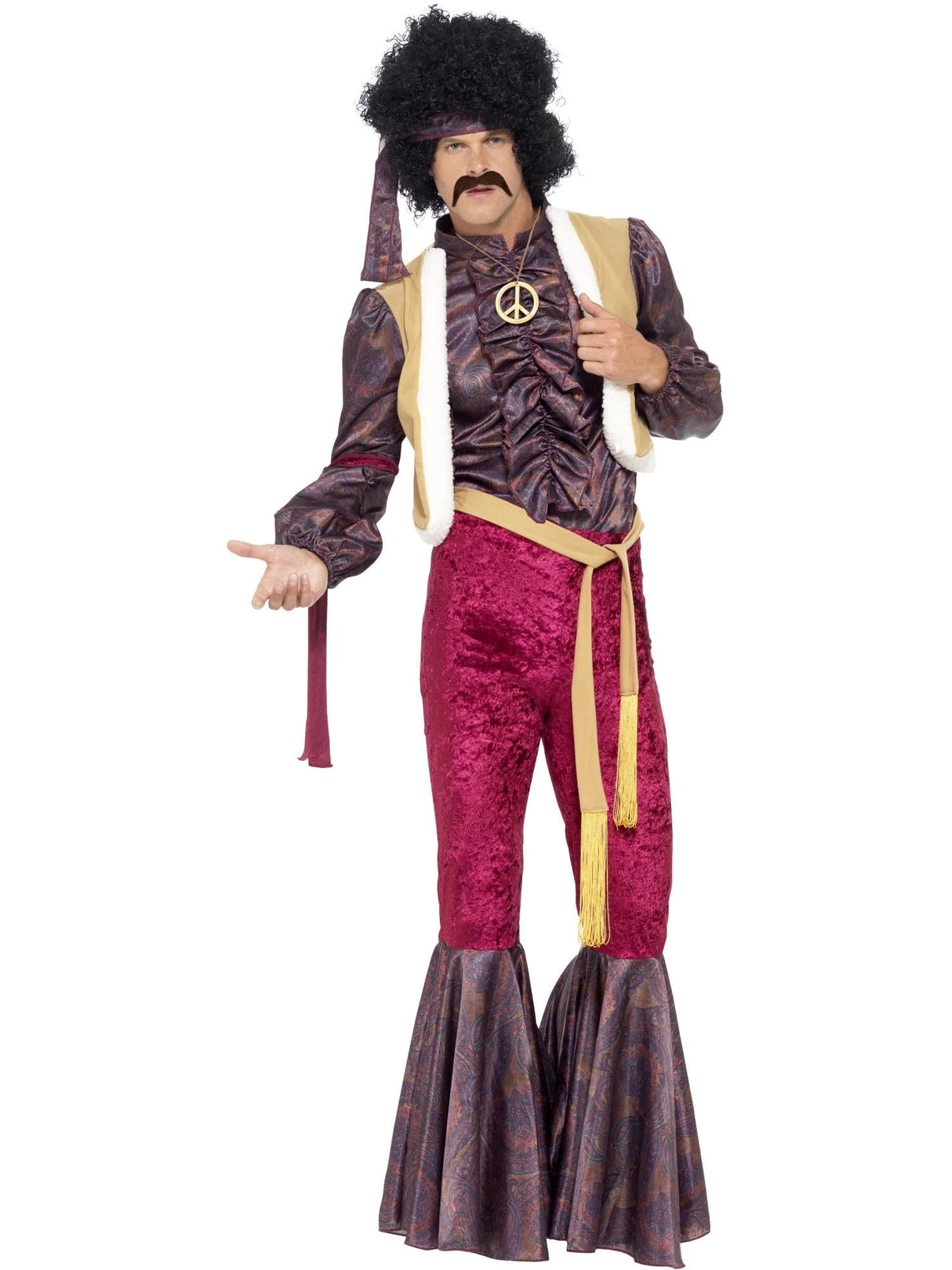 70'er psykedelisk rockerkostume