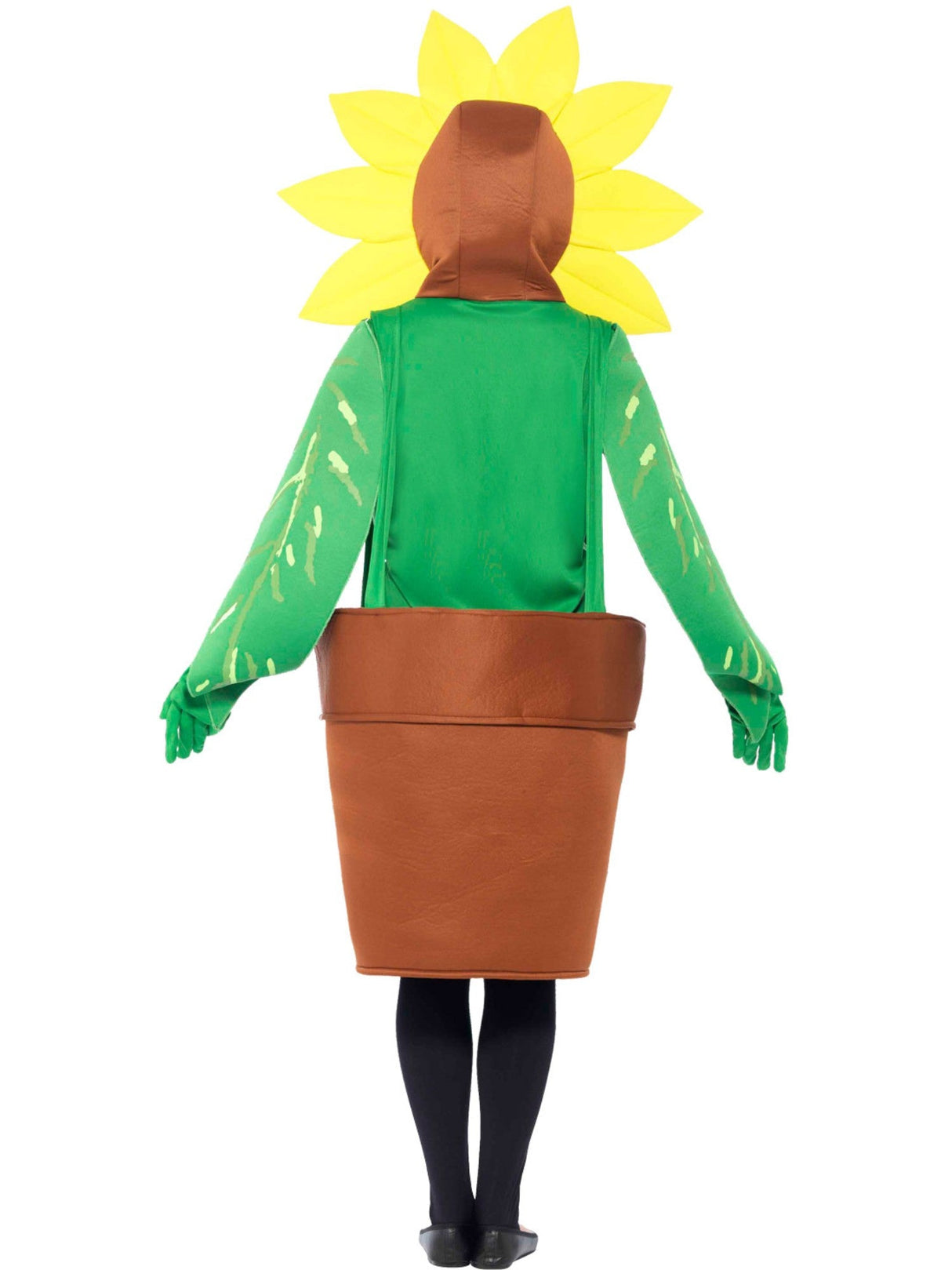 Solsikkekostume med top og påsat hætte