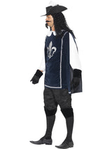 Musketerkostume til mænd, med top og hat