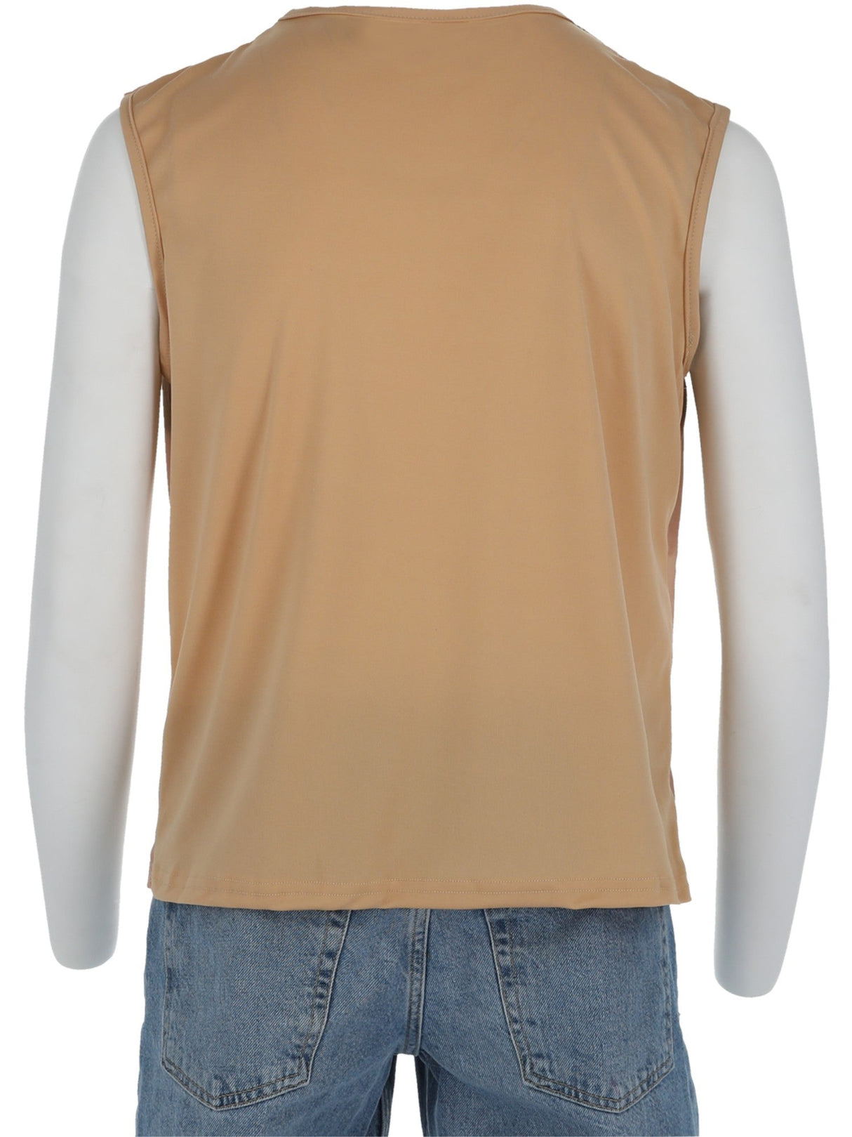 Realistisk 70'er Behåret Bryst, Ærmeløs Top, Nøgen