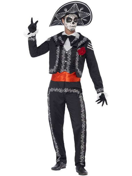 Deluxe Seór Bones-kostume til de dødes dag