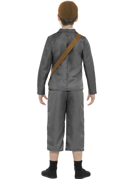 Evakueret drengekostume til 2. verdenskrig