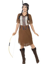 Indianerinspireret krigerprinsessekostume,