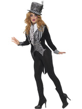 Deluxe Mørk Miss Hatter Kostume