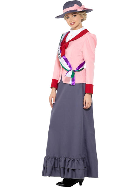 Luksus victoriansk suffragettekostume