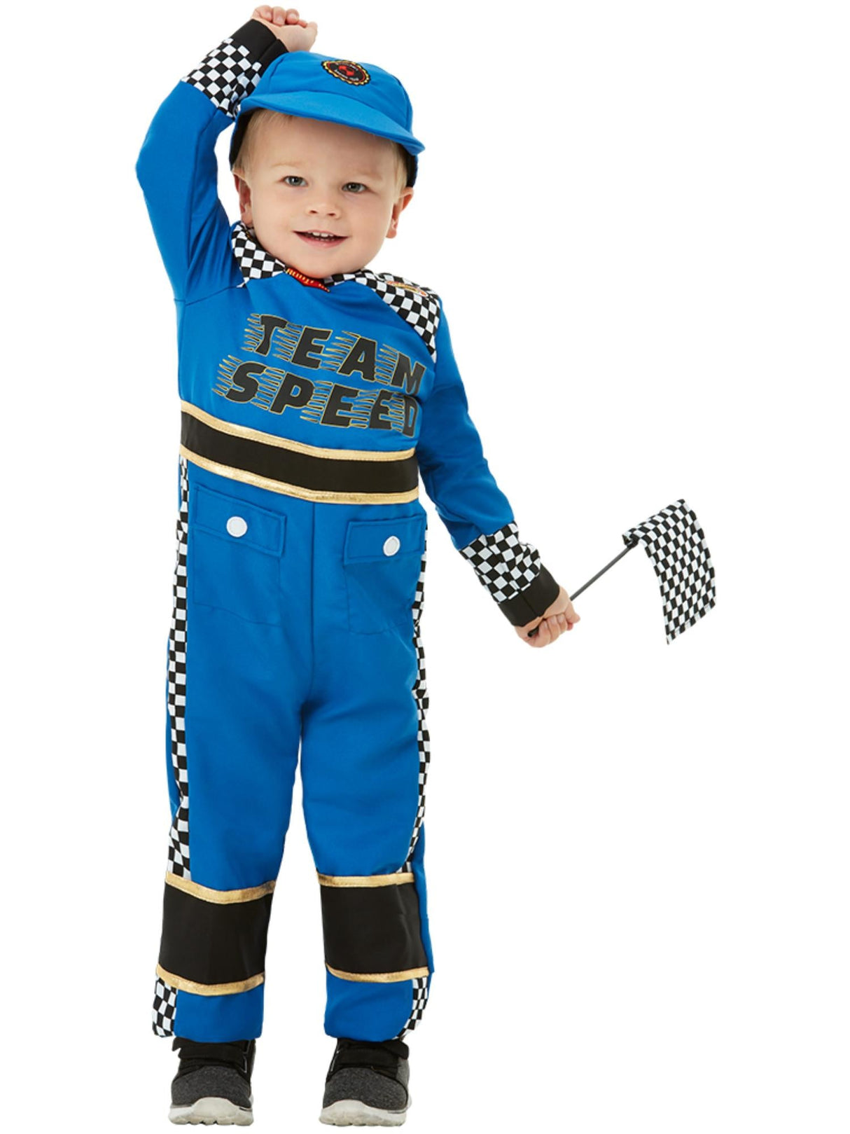 Racerbilchaufførkostume til småbørn