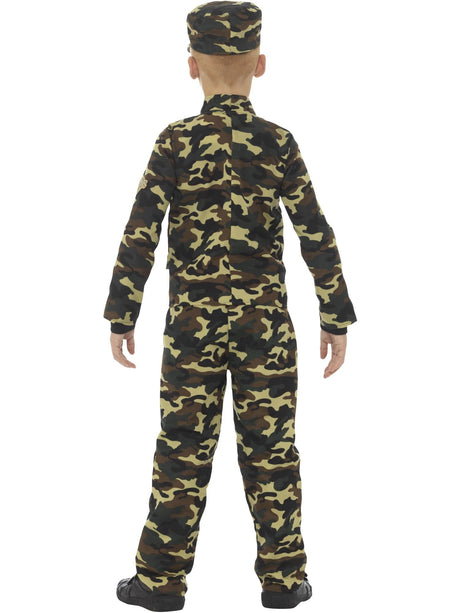 Camouflage Militær Drengekostume