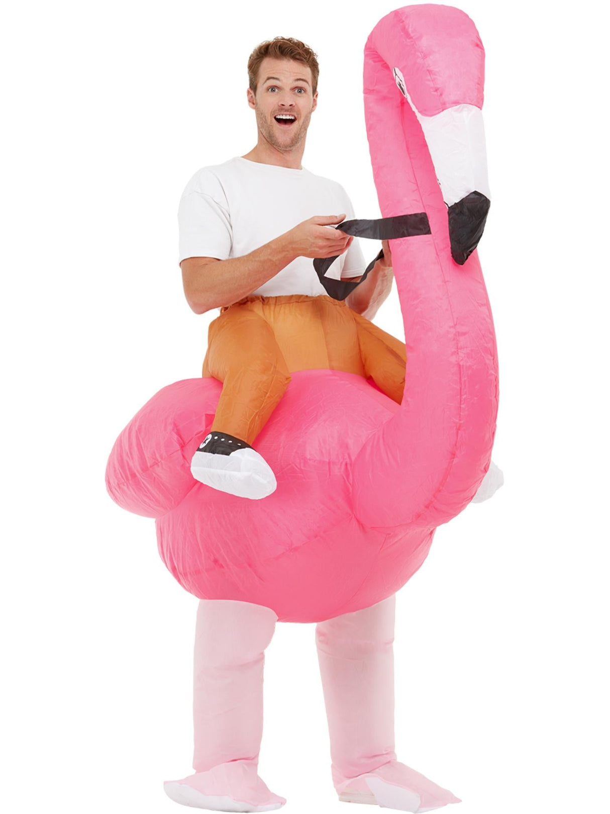 Oppusteligt Ride Em Flamingo-kostume