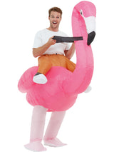 Oppusteligt Ride Em Flamingo-kostume