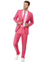 Ensfarvet, iøjnefaldende jakkesæt, pink