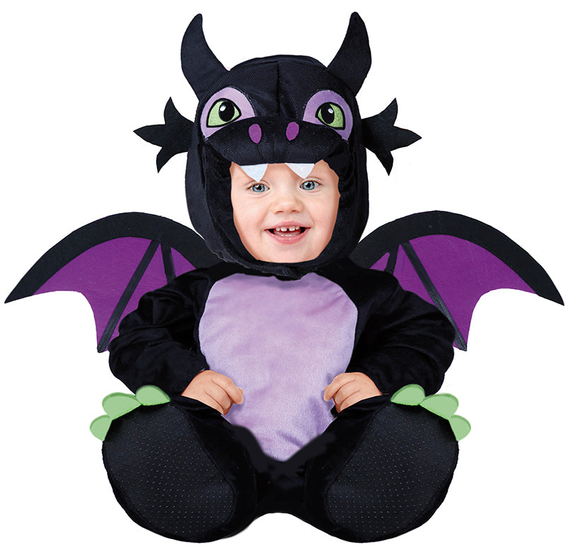 Sort dragon Børnekostume