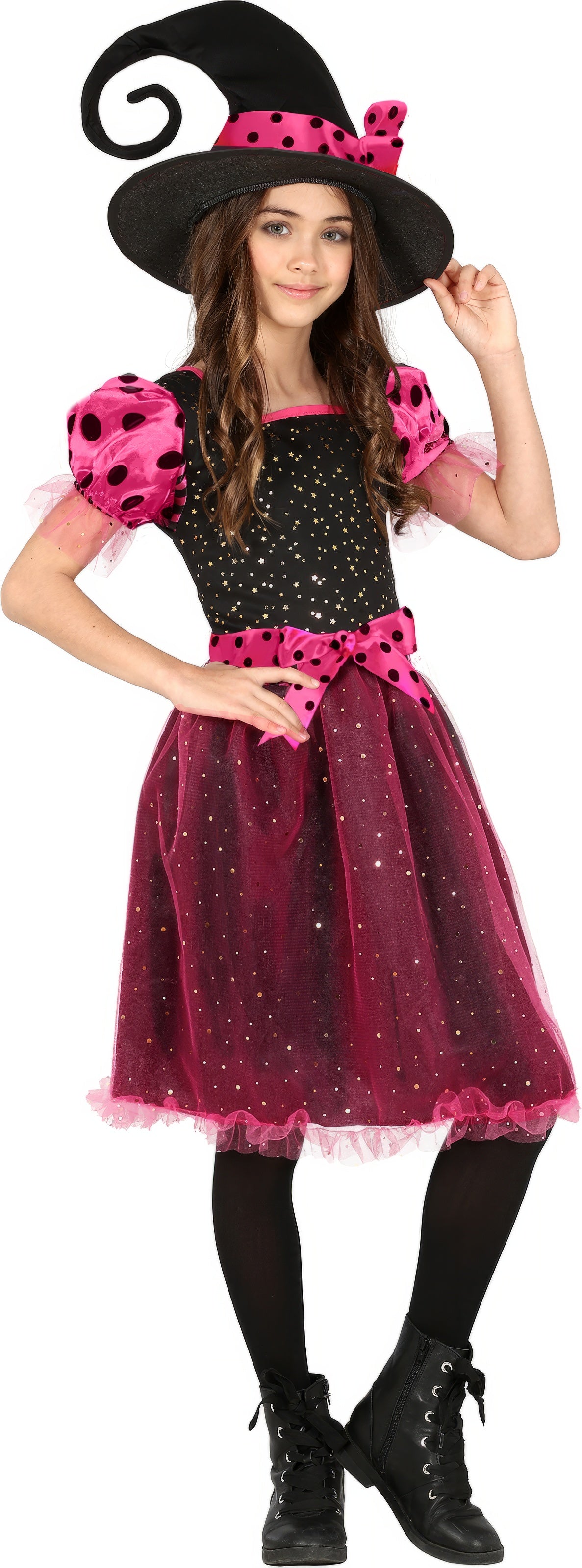 Pink heks Børnekostume