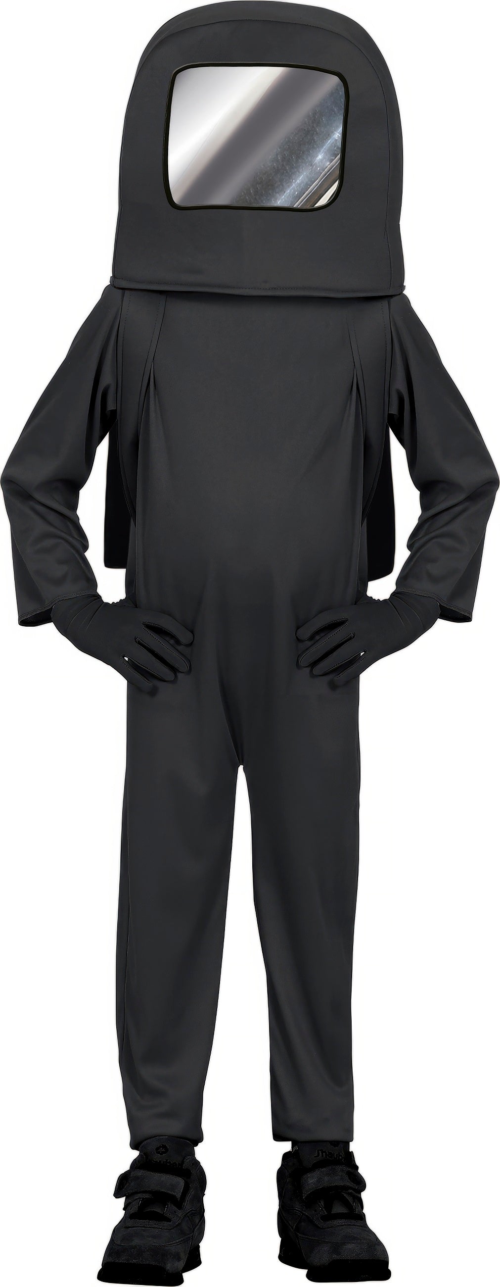 Sort astronaut børnekostume