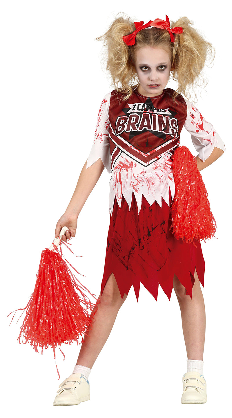 Zombie cheerleader Børnekostume