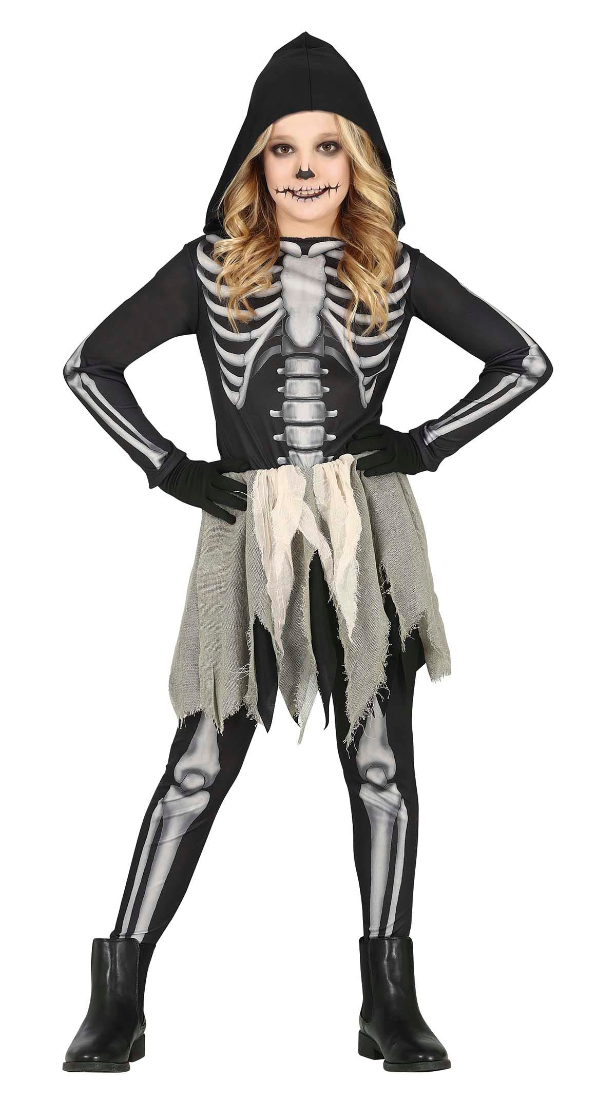 Slidt skelet Børnekostume