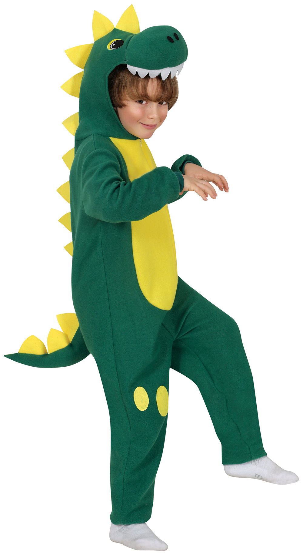Grøn dinosaur, børnekostume