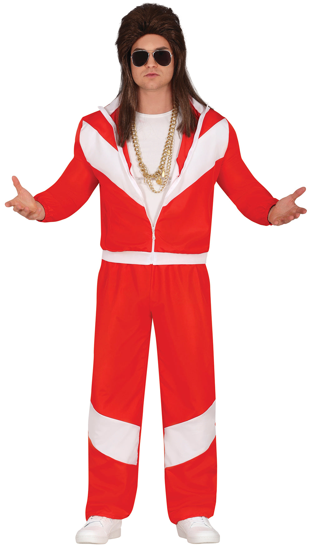Rød træningsdragt kostume