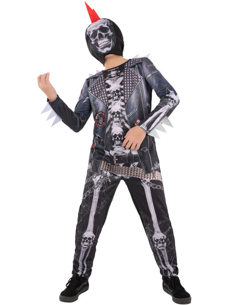 Punk skeletkostume