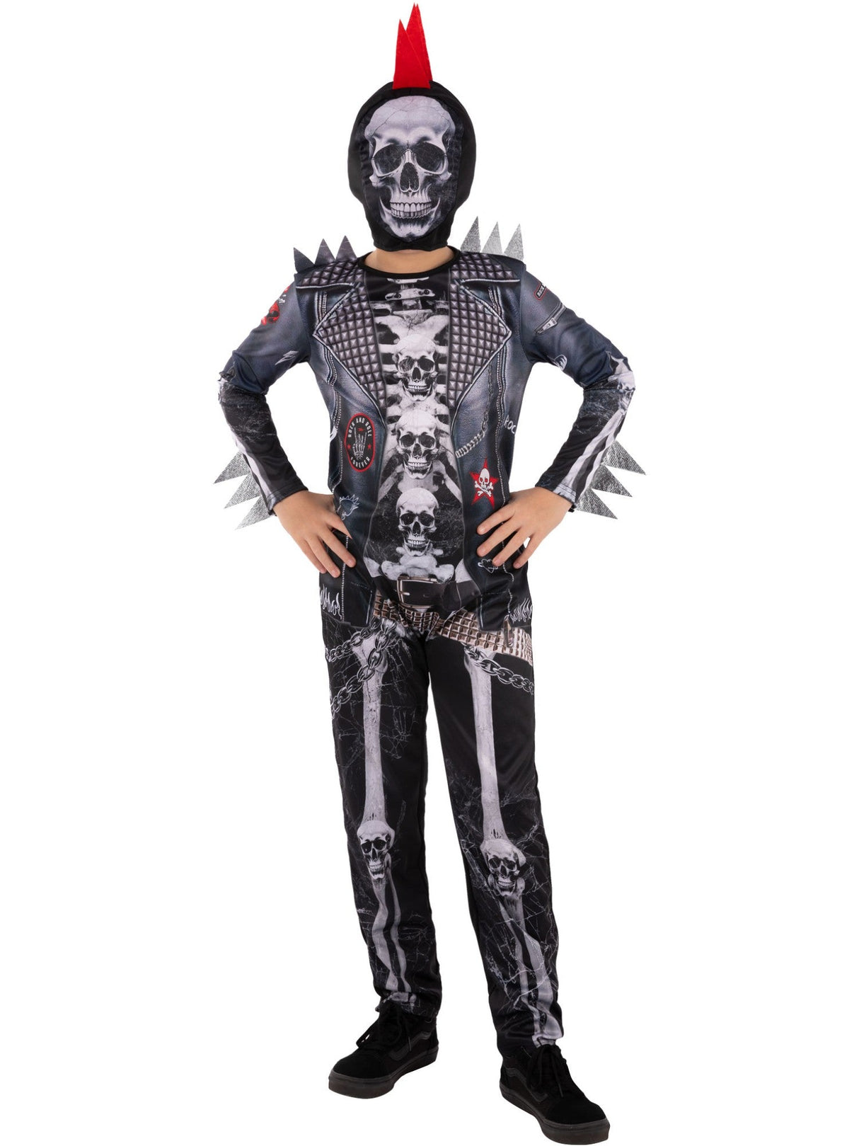 Punk skeletkostume