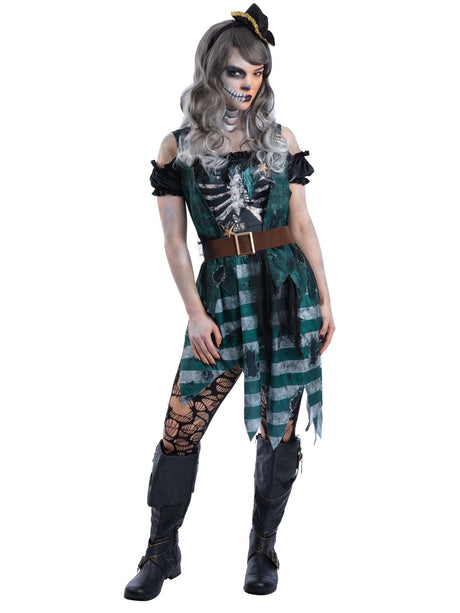 Skeletpirat-sørøverkostume