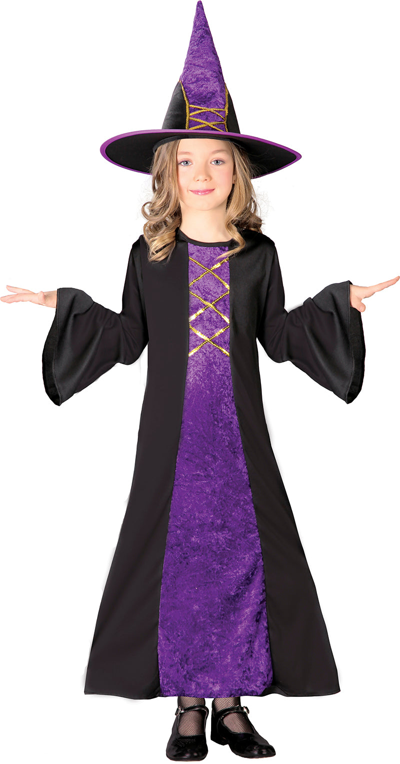 Fløjlsheks Børnekostume