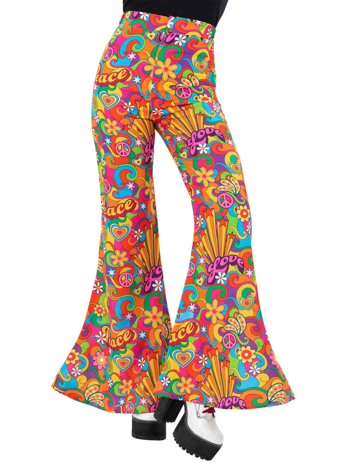 Dame Regnbue Peace Flared Bukser