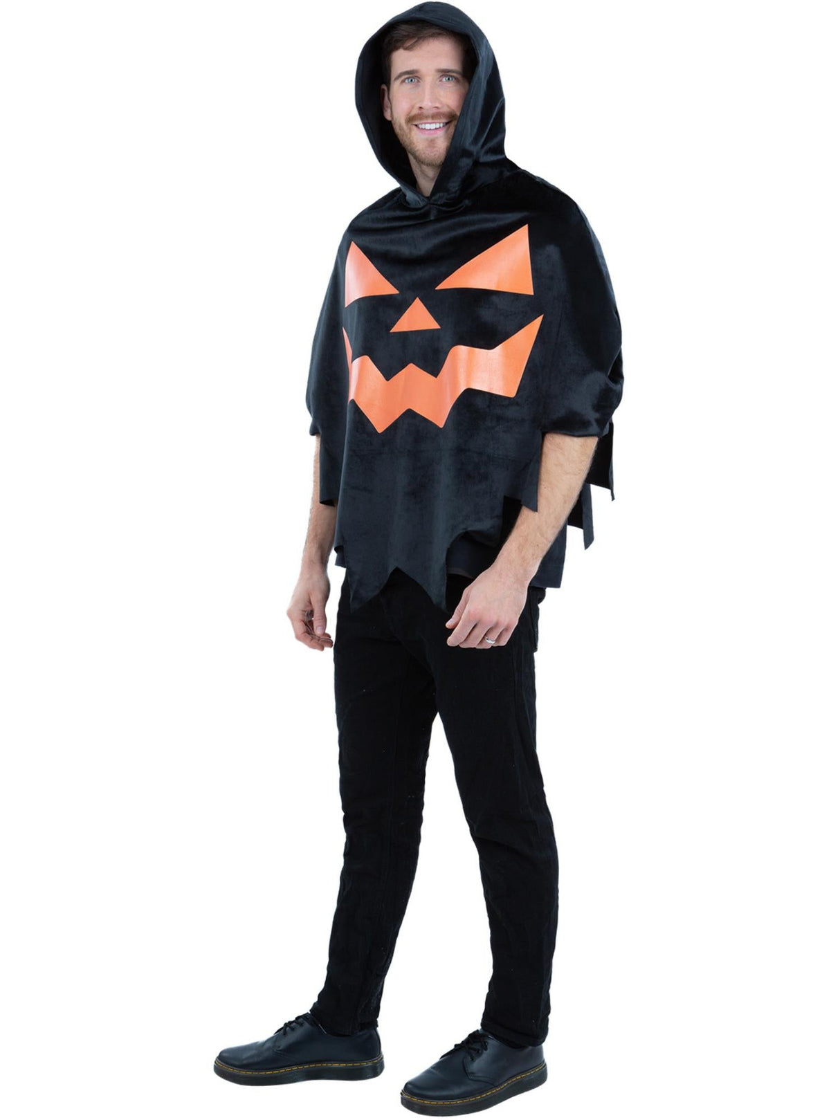 Sort græskarponcho, voksen unisex