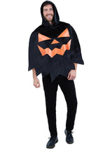 Sort græskarponcho, voksen unisex