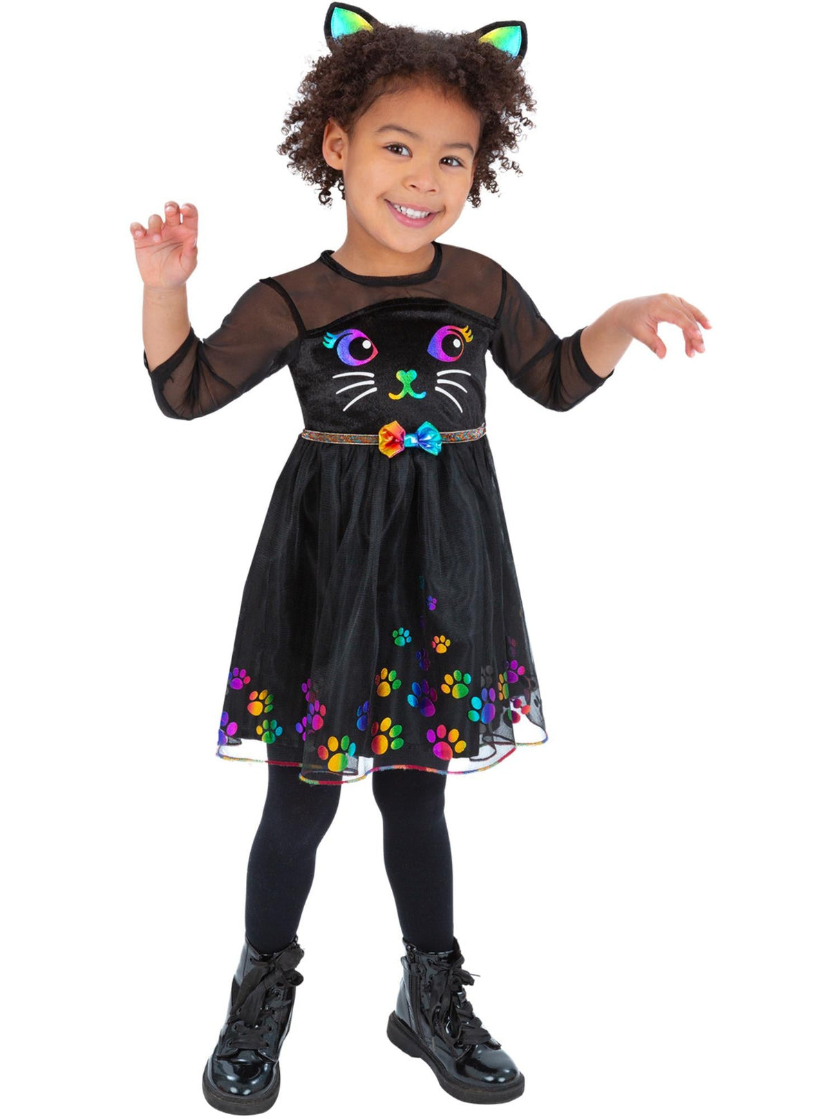 Regnbuekattekostume, småbørn