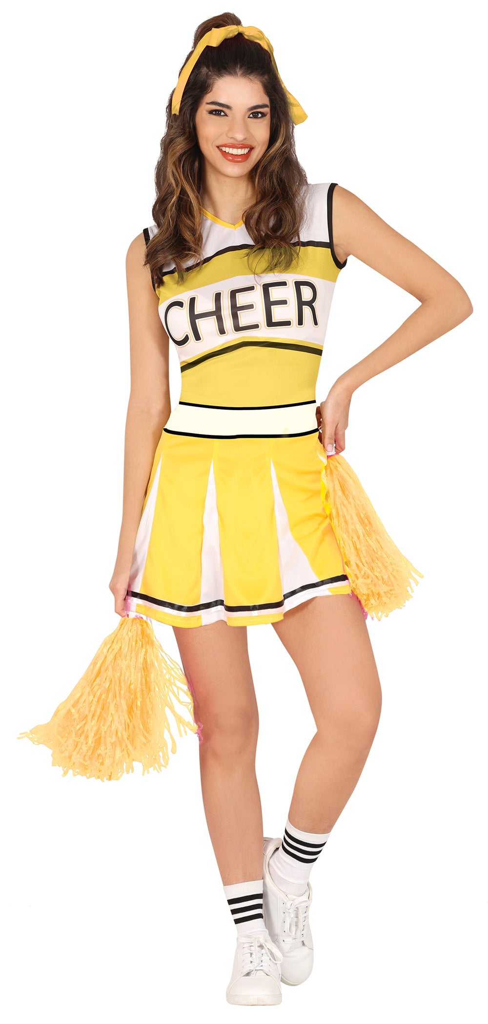 Gul cheerleader-kostume