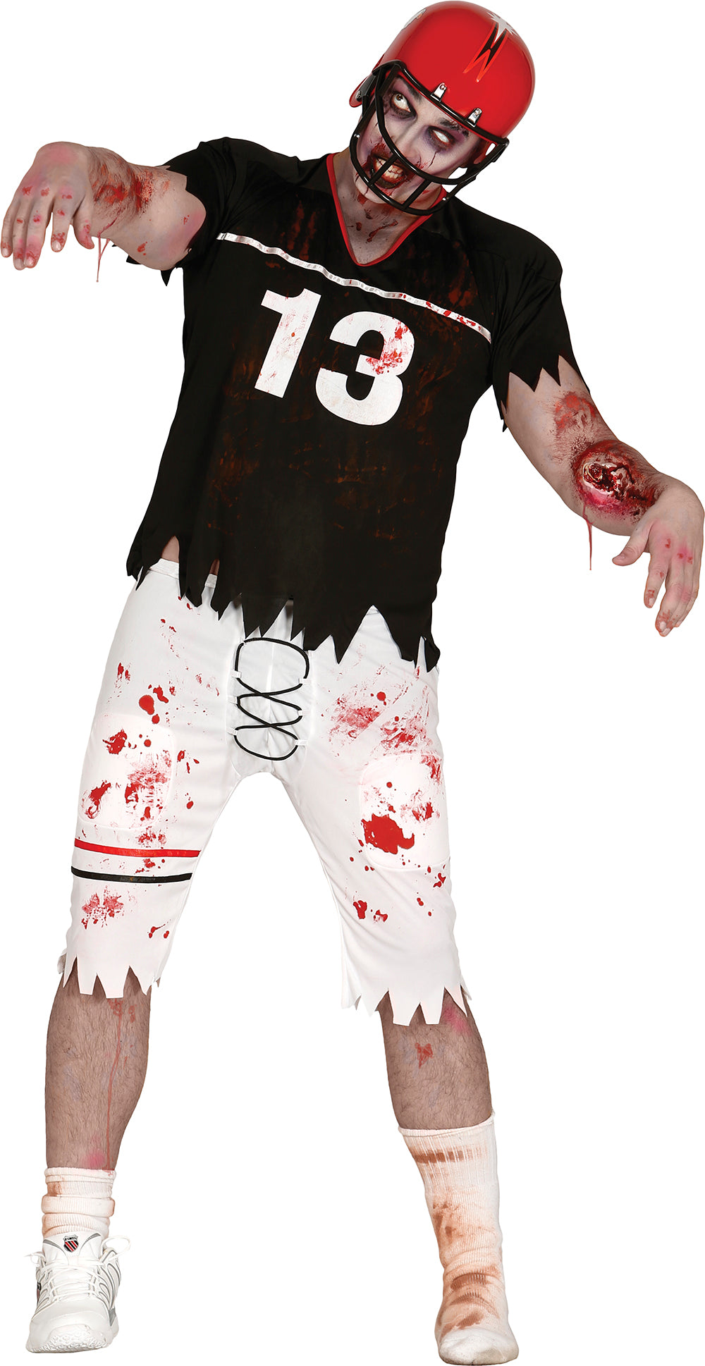 Zombie rugbyspiller kostume