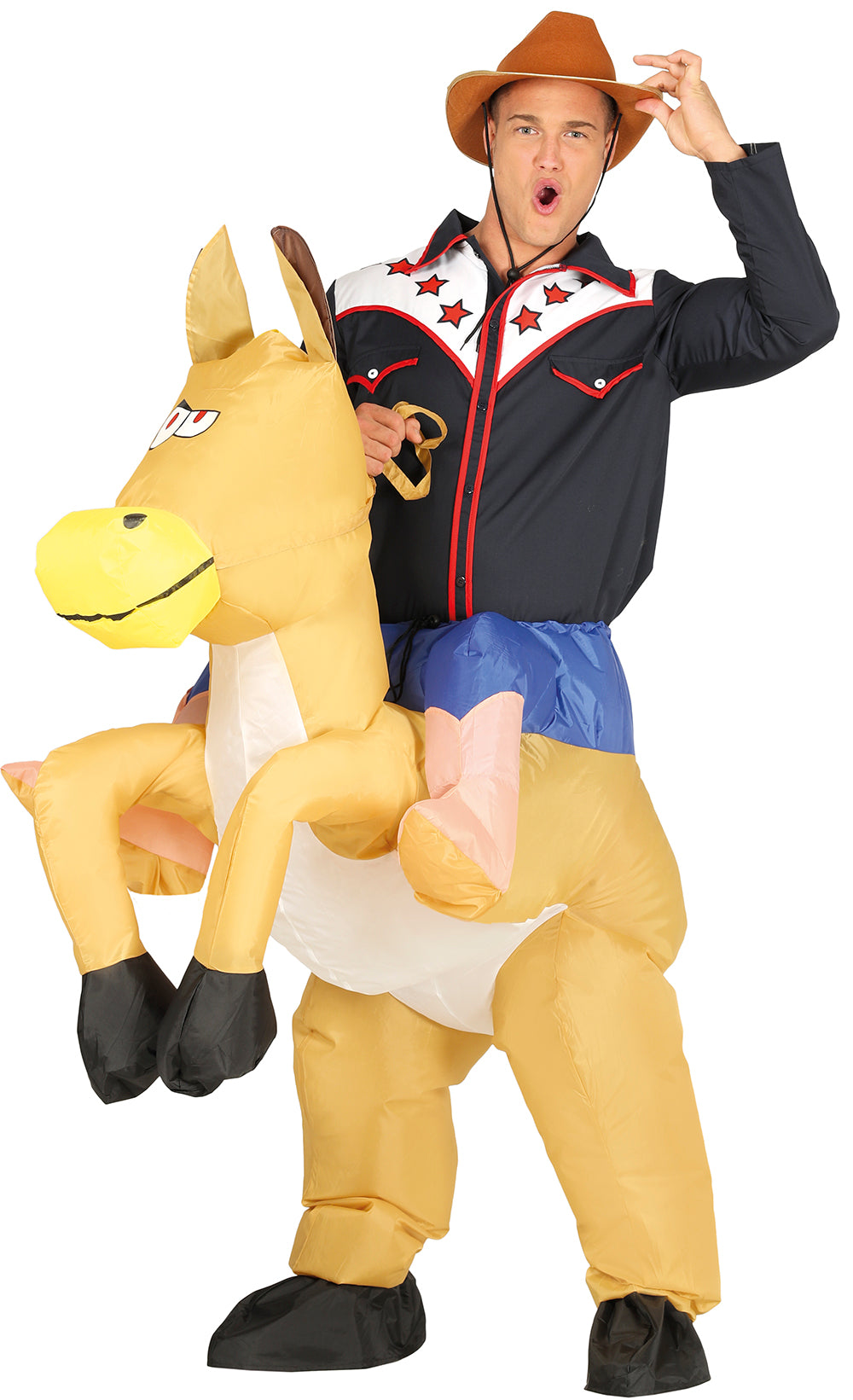 Oppusteligt cowboykostume