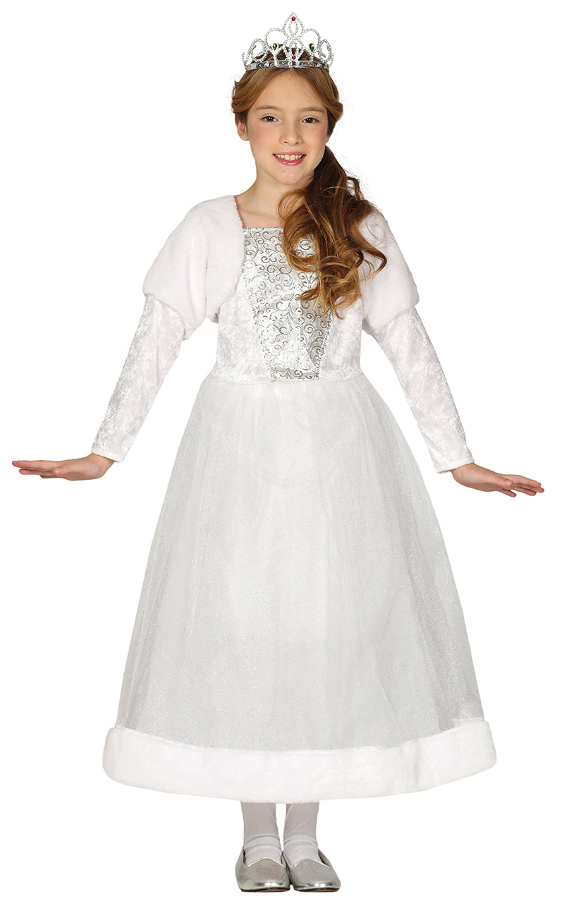 Hvid prinsesse kostume
