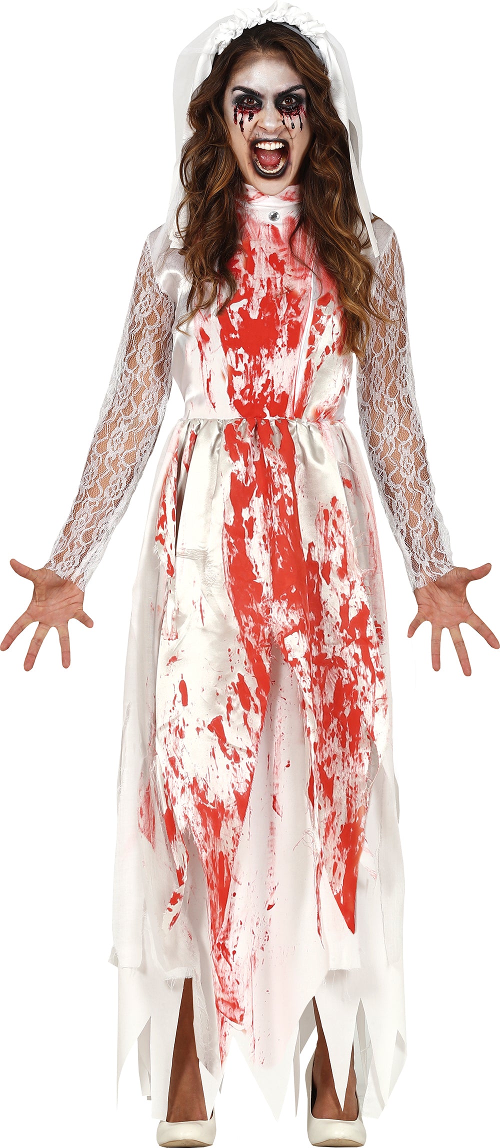 Blodig kone voksen kostume