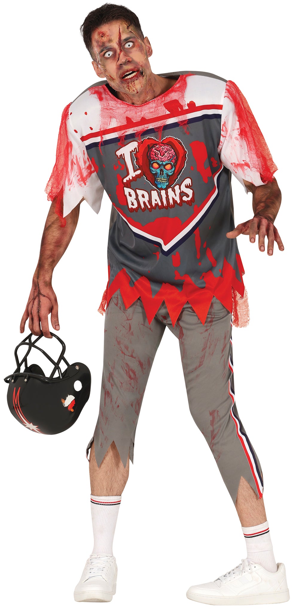 Zombie rugbyspiller kostume