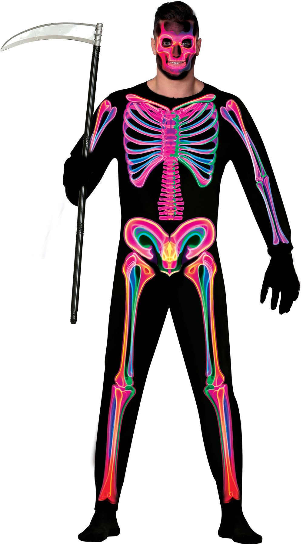 Neon skeletkostume